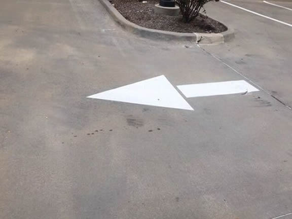 Directional Arrow In Parking Lot Fort Myers