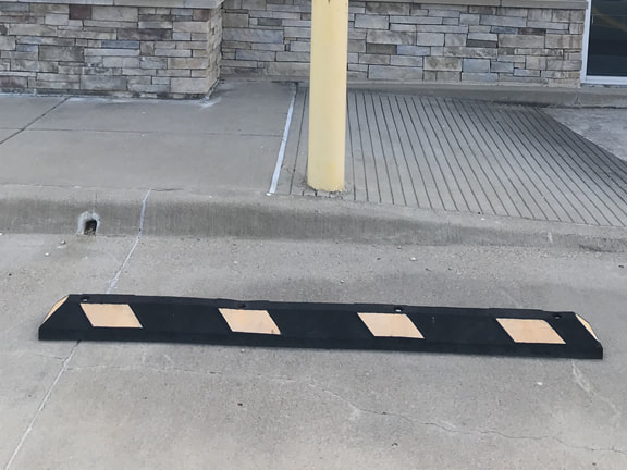 Rubber Wheel Stop installed in Fort Myers, Florida